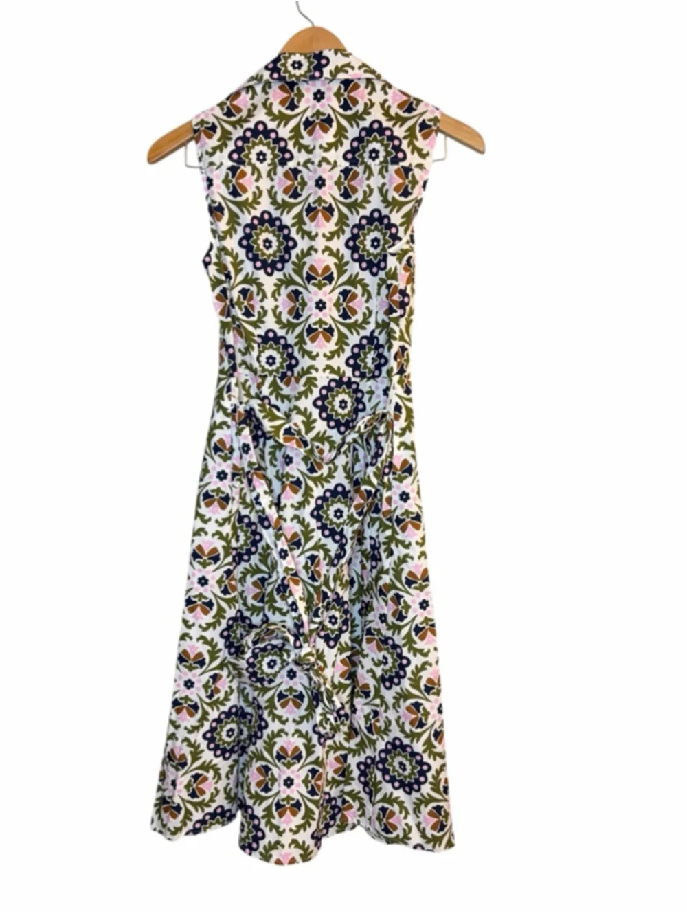 Boden Riviera Sleeveless Shirt Dress Medallion Floral Print Midi 0P NWT